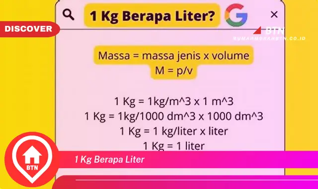 1 kg berapa liter