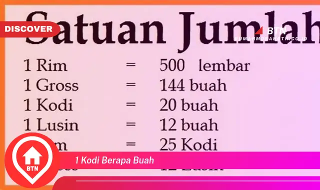 1 kodi berapa buah