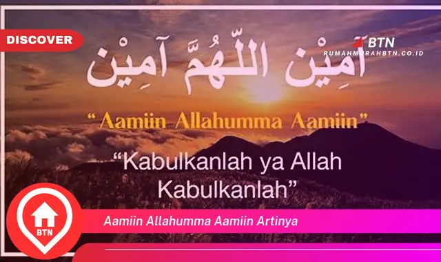 aamiin allahumma aamiin artinya