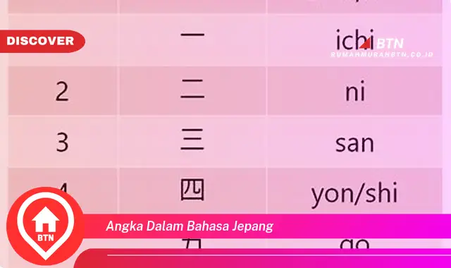 angka dalam bahasa jepang