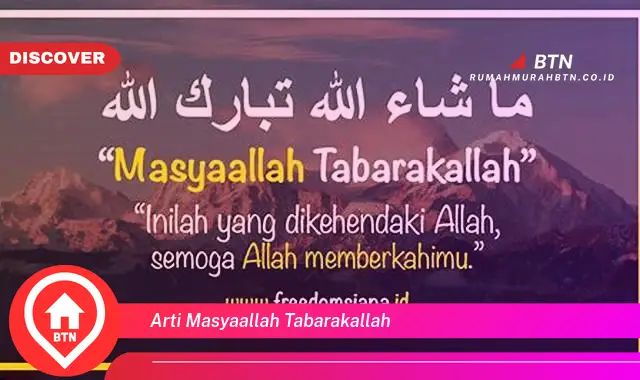 arti masyaallah tabarakallah