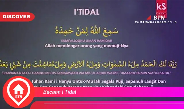 bacaan i tidal