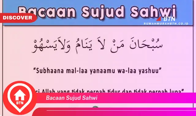 bacaan sujud sahwi