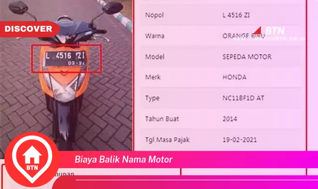 biaya balik nama motor