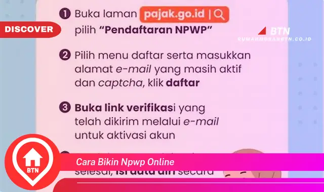 cara bikin npwp online