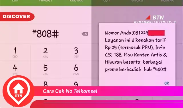 cara cek no telkomsel