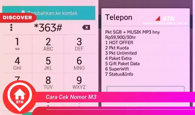 cara cek nomor m3