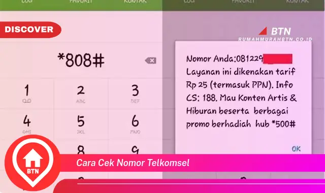 cara cek nomor telkomsel