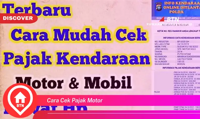 cara cek pajak motor