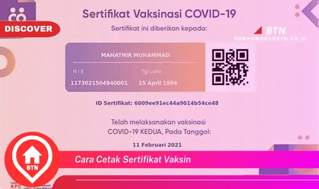 cara cetak sertifikat vaksin