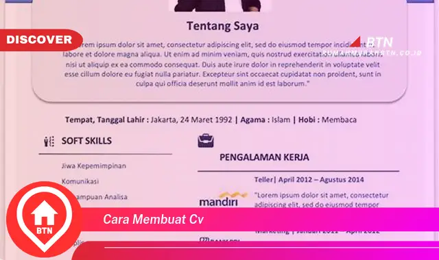 cara membuat cv