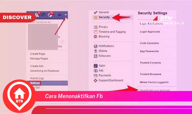 cara menonaktifkan fb