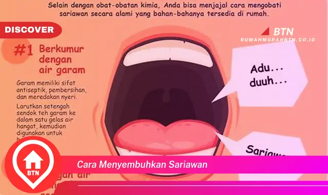 cara menyembuhkan sariawan