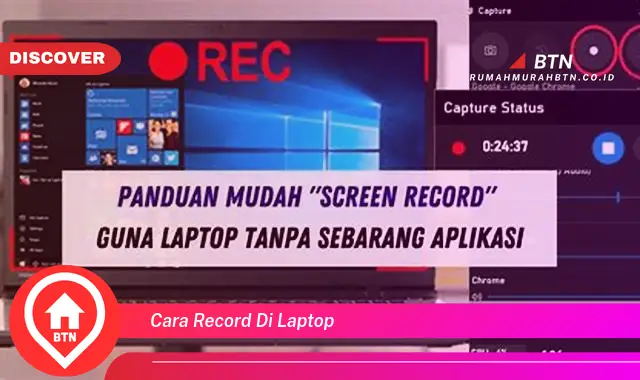 cara record di laptop