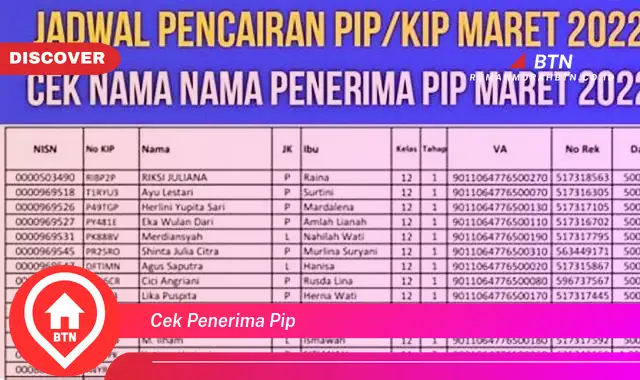 cek penerima pip