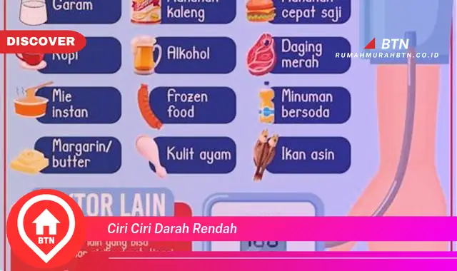 ciri ciri darah rendah