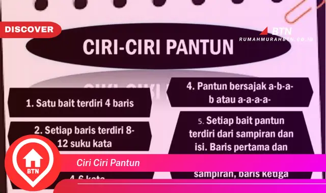 ciri ciri pantun