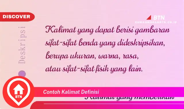 contoh kalimat definisi