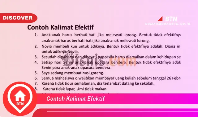 contoh kalimat efektif