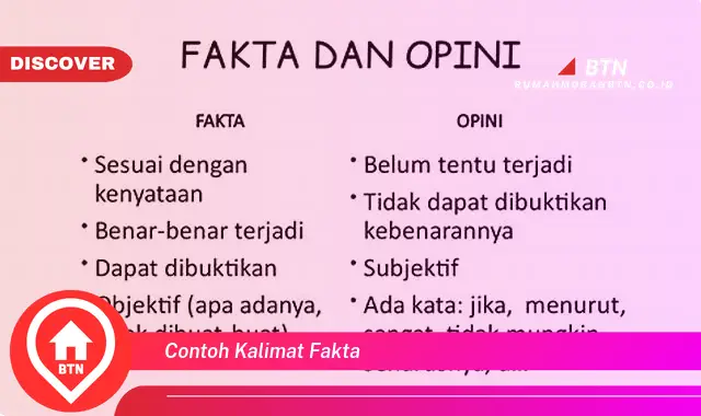 contoh kalimat fakta