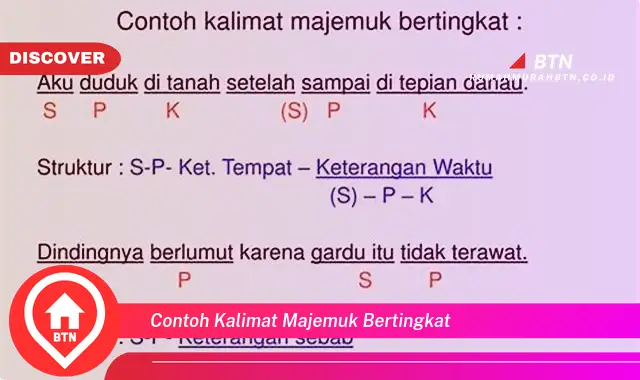 contoh kalimat majemuk bertingkat