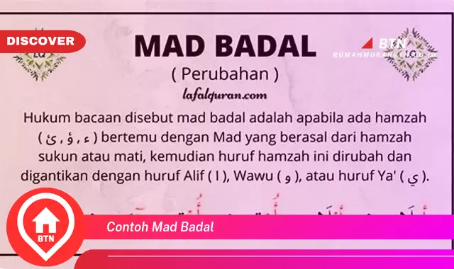 contoh mad badal