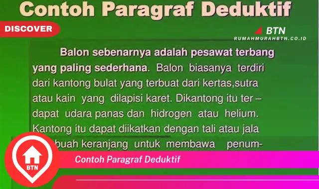 contoh paragraf deduktif