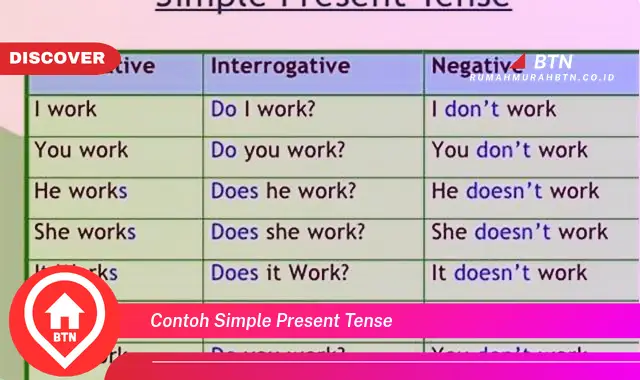 contoh simple present tense