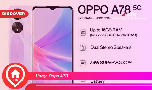 harga oppo a78