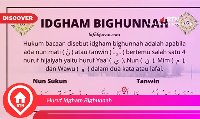 huruf idgham bighunnah