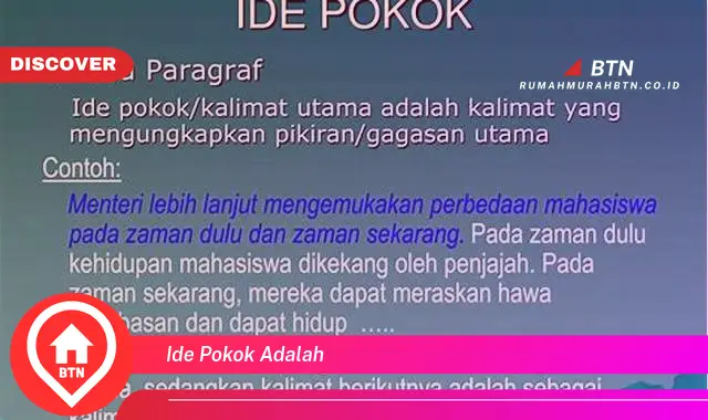 ide pokok adalah