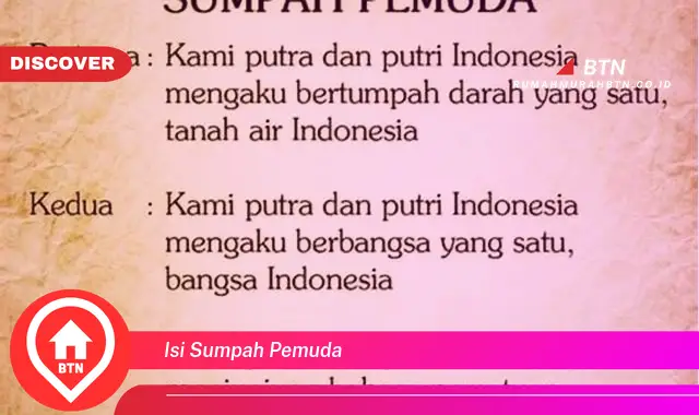 isi sumpah pemuda