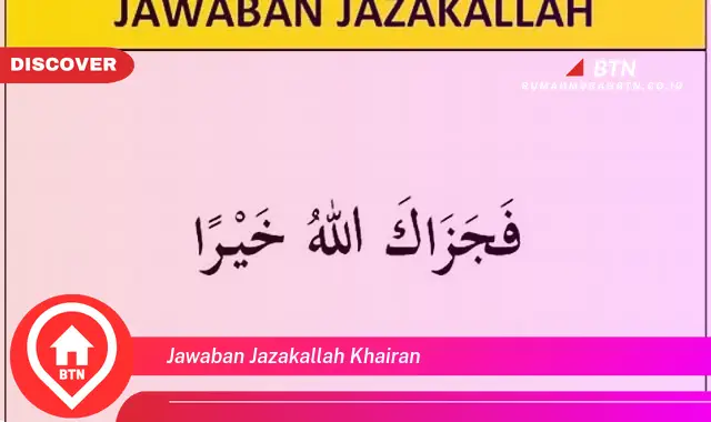 jawaban jazakallah khairan