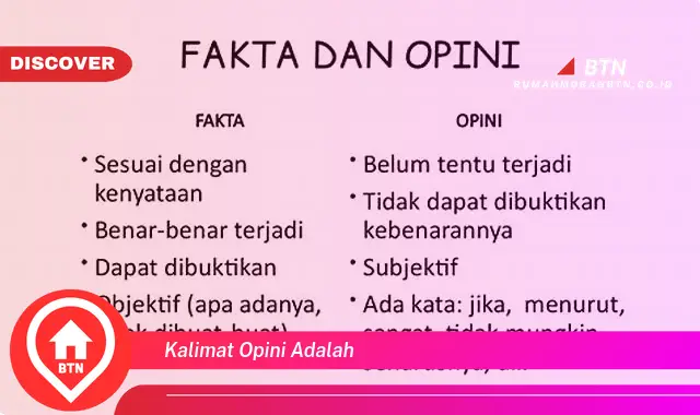 kalimat opini adalah