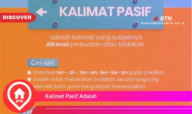 kalimat pasif adalah