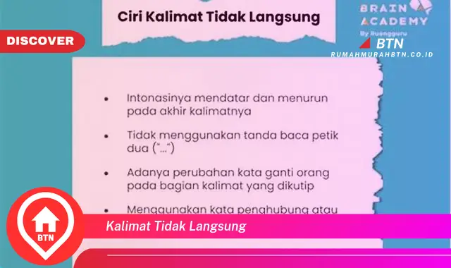 kalimat tidak langsung