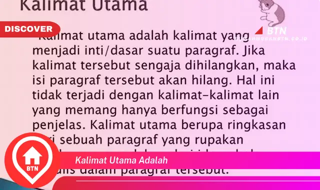 kalimat utama adalah