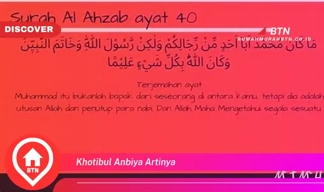 khotibul anbiya artinya