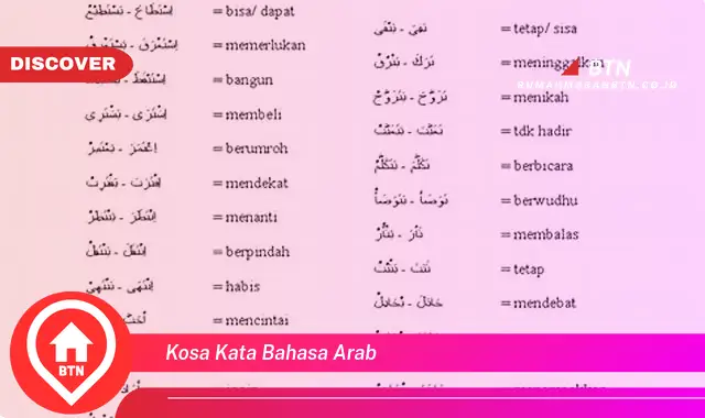 kosa kata bahasa arab