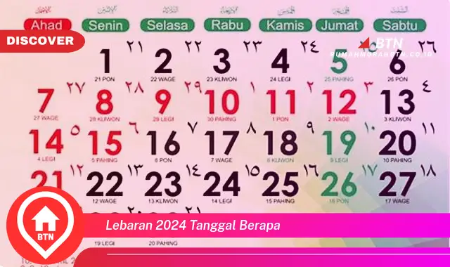 lebaran 2024 tanggal berapa