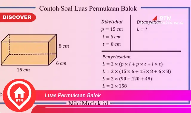 luas permukaan balok