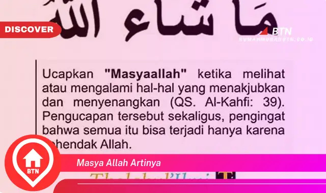 masya allah artinya