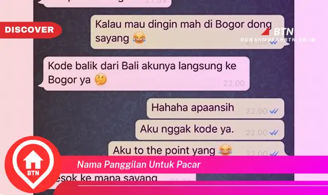 nama panggilan untuk pacar