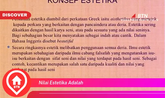 nilai estetika adalah