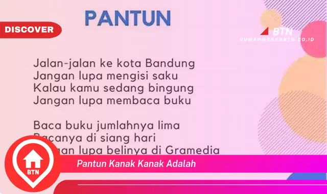 pantun kanak kanak adalah