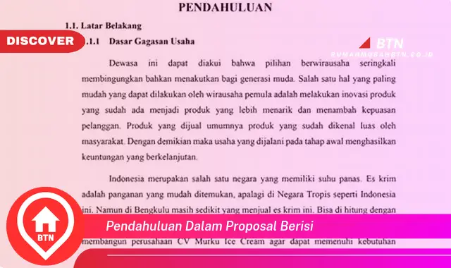 pendahuluan dalam proposal berisi