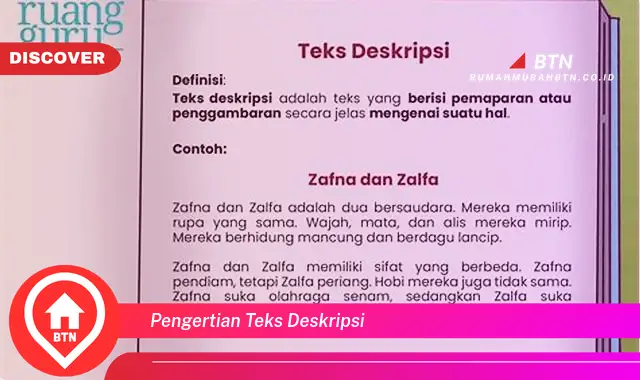 pengertian teks deskripsi