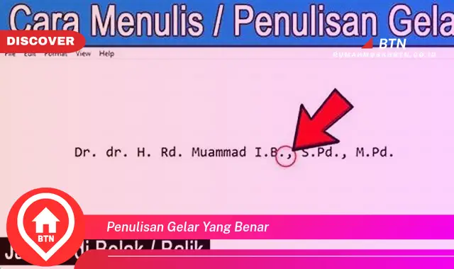 penulisan gelar yang benar