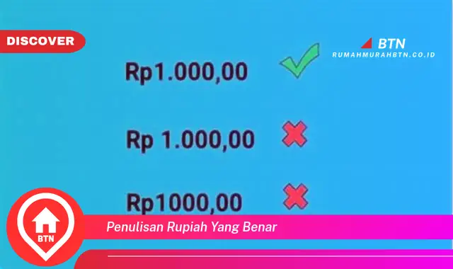 penulisan rupiah yang benar