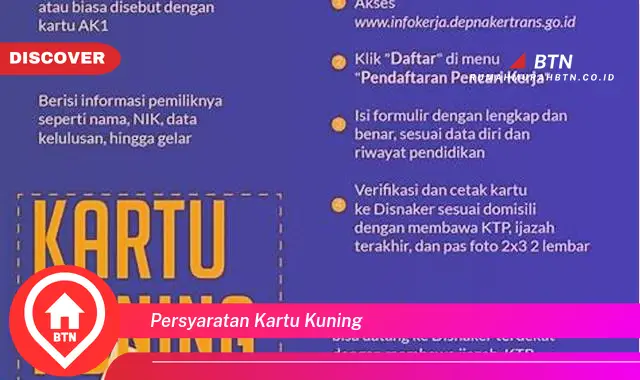 persyaratan kartu kuning